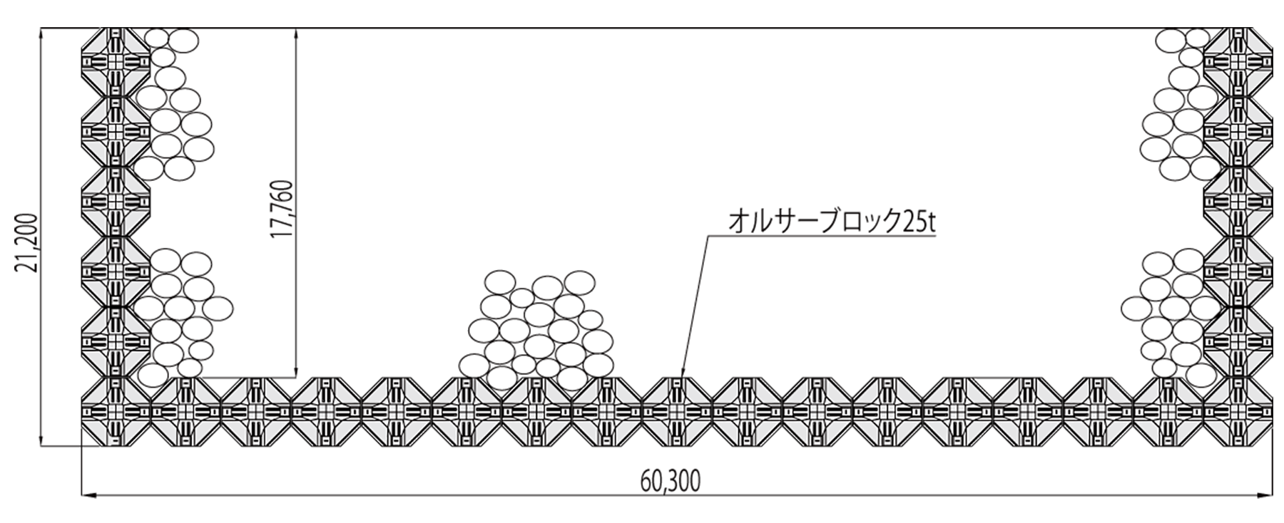 04 漁場囲い礁工：OR25t-Ⅰ型溝型 [山口県 豊関沿岸地区漁場整備:4地区]